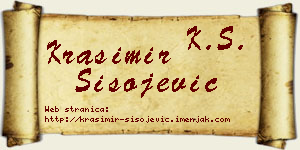 Krasimir Sisojević vizit kartica